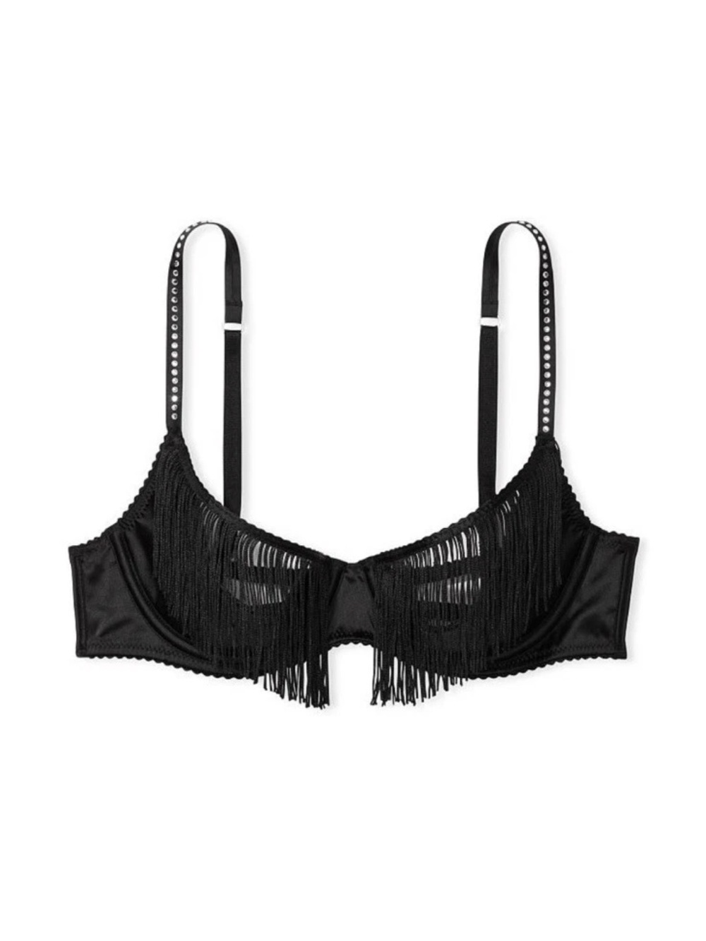 Victoria's Secret Black Fringe Bra
